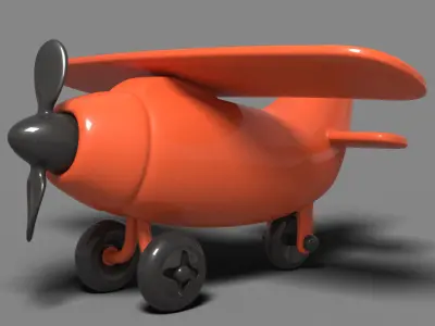 Toy airplane 3D print model