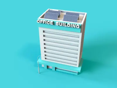 Office Building Low-poly 3D model