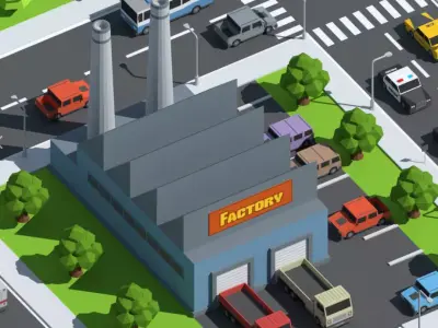 Simplepoly City - Low-Poly 3D model Free low-poly 3D model