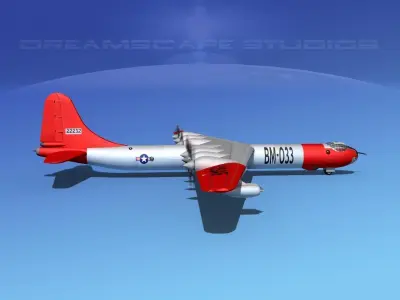Convair B-36N Nuclear Powered Peacemaker 3D model