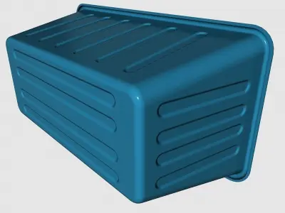 Industrial Plastic Laundry Trolley Basket On Wheels 3D model