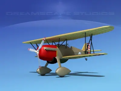 Curtiss P-6E Hawk V06 3D model