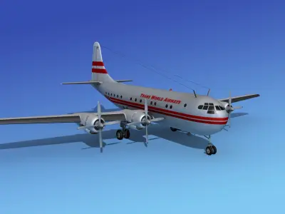 Boeing 377 TWA 3D model