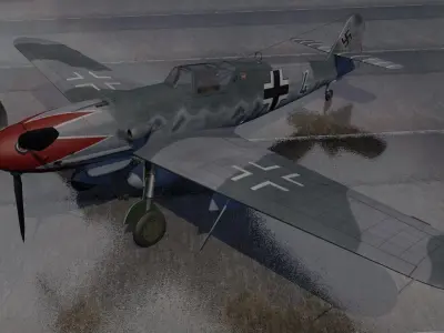 Messerschmitt Bf-109 K-4 3D model