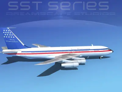 Boeing 707-320 SS Tour Americana 3D model