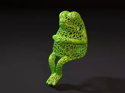 Frog sitting 3D print model