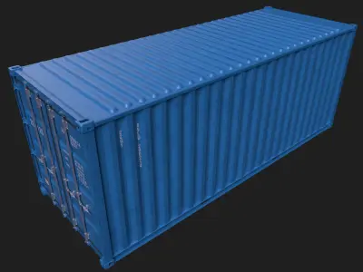20 ft ISO Container detailed 3D model