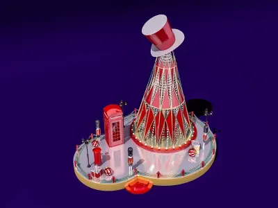 British Christmas tree 3D model