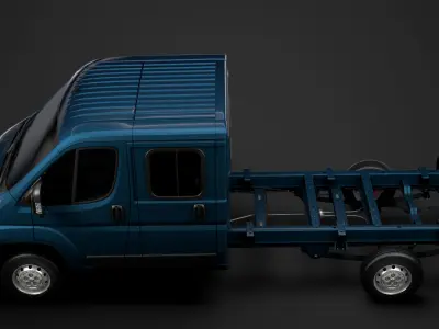 Fiat Ducato Chassis Truck Crew Cab 4035WB 2014 3D model