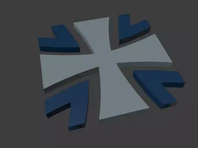 Bundeswehr Logo 3D Free low-poly 3D model