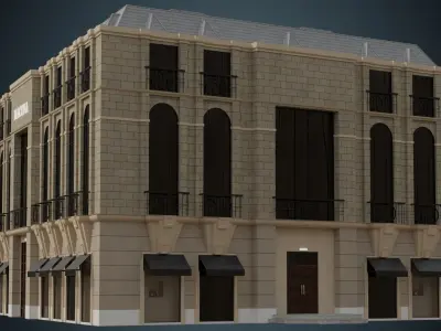 Building 17 Low-poly 3D model