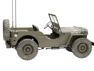 Jeep Willys MB Low-poly 3D model