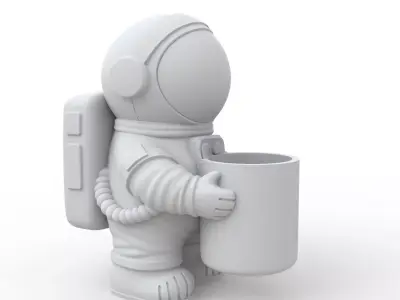Astronaut Plant Pot 3D Print Model 3D print model get