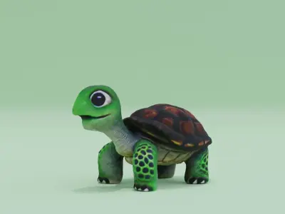 Baby Turtle Cute Low-poly 3D model