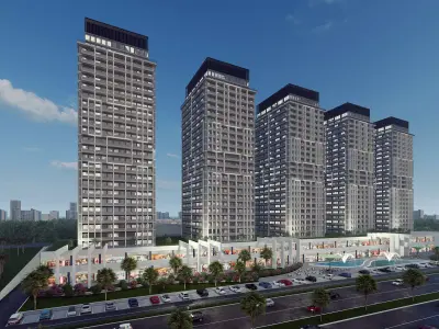 Modern Residential Commercial Complex 3D model