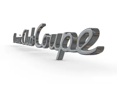 Classic Club Coupe emblem nameplate 3D model