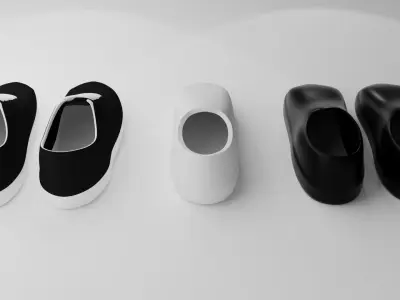 Simple Basic Shoes 3D model Free 3D model