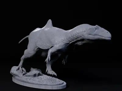 Concavenator chasing 1-35 scale pre-supported FREE model Free 3D print model