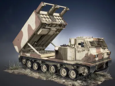 M270 MLRS Game Ready Low-poly 3D model