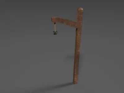 Medieval Lamp-Post Free low-poly 3D model