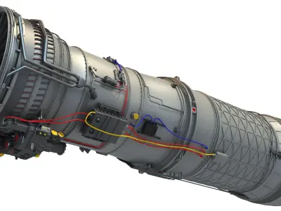 Military Afterburning Engine 3D model