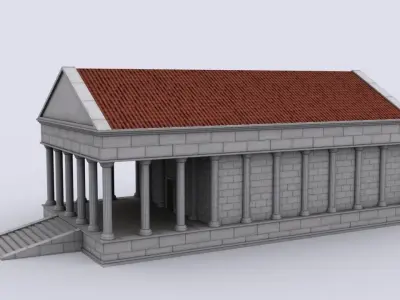 Rome house Low-poly 3D model