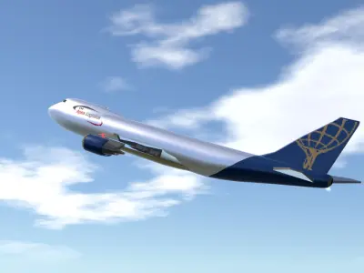 Boeing 747 CGI 3D Model Low-poly 3D model