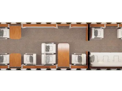 Buisiness jet interior  3D model