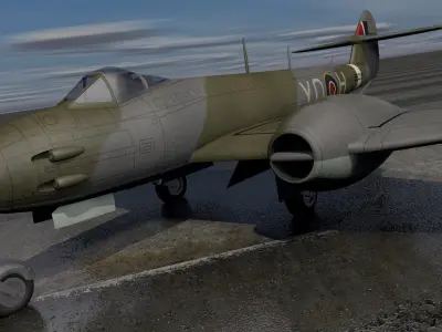 Gloster Meteor F3 3D model
