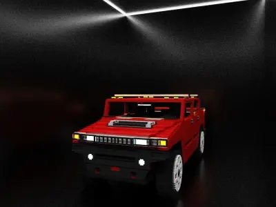 Hummer H2 Free low-poly 3D model