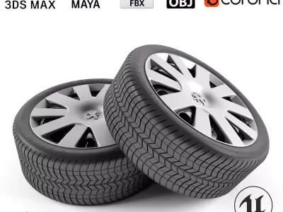 Peugeot 107 Wheel 3D model