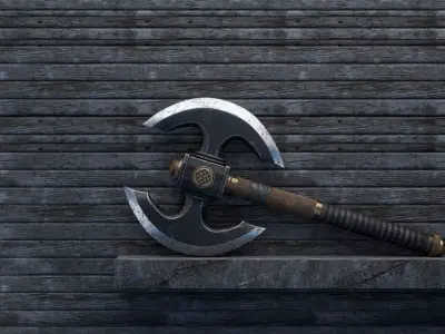 Game Ready Axe  3D model 3D model