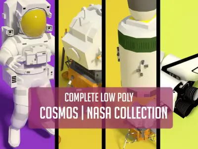 COMPLETE LOW POLY NASA Low-poly 3D model