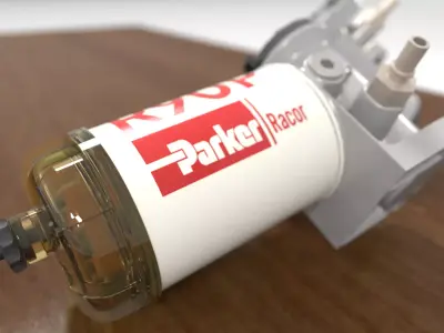 Parker Racor Diesel Filter 790R10 - R90P Low-poly 3D model