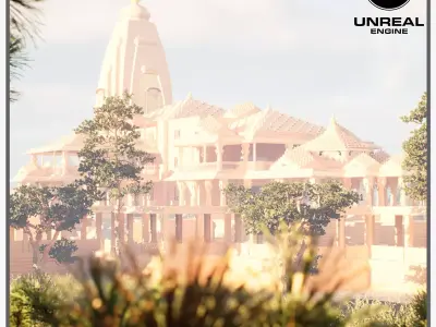 The Ram Mandir Ayodhya A Revered 3D Journey in Unreal Engine 5 3D model
