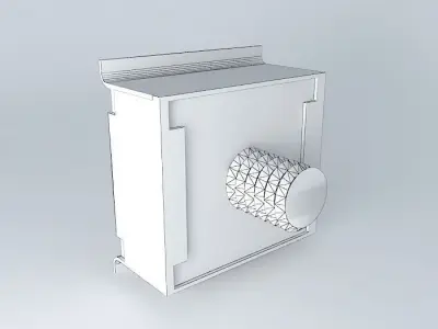 Rack Mount Anchor Screw, nut and retainer 3D model