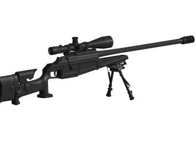 Blaser R93 straight-pull rifle 3D model