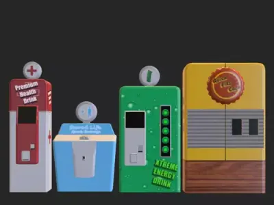 Call of Duty Style Perk Machines Free low-poly 3D model