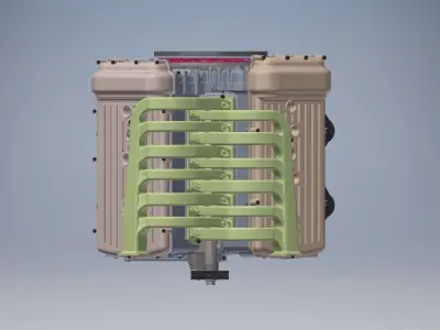 W12 engine 3d model 3D model