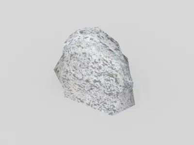 low poly rock Low-poly 3D model