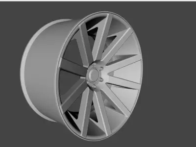 WHEEL BASED on DUB CHR CHROME 3D model