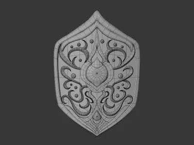 Fantasy Ornate Shield 3D model