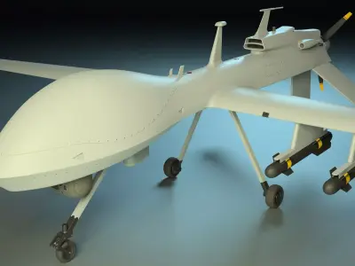 UAV MQ-1C Gray Eagle PBR Low-poly 3D model