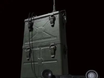 BC-1000 World War 2 Military Radio Low-poly 3D model