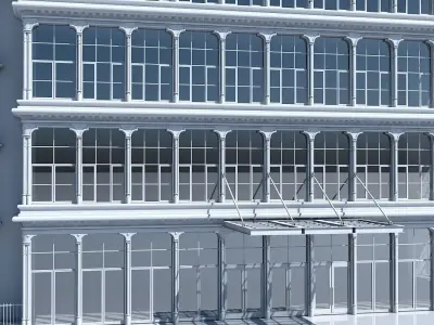 Commercial Building Facade 19 3D model