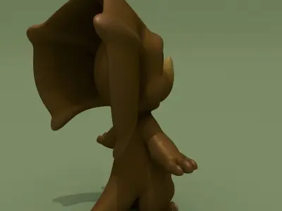 Cartoon Triceratops 2 colours 3D model