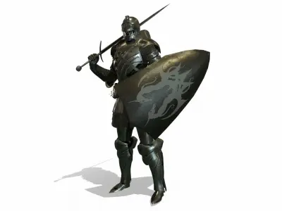 Cavalry Armor Low-poly 3D model