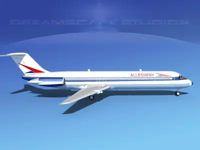 Douglas DC-9-40 Allegheny Airlines 1 3D model