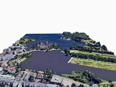 Schwering Castle - Palace Low-poly 3D model