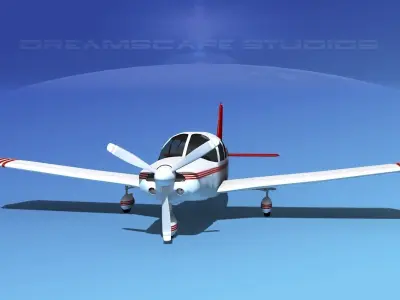 Piper Cherokee Six 300 V06 3D model